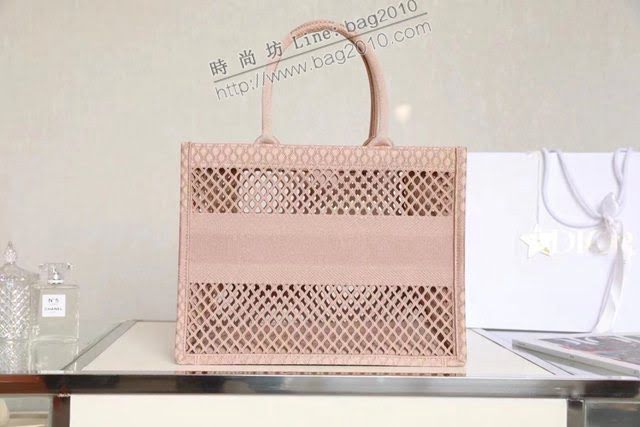 Dior女包 迪奧Christian Dior網眼織物效果刺繡tote托特包 Dior購物袋  dfk1567